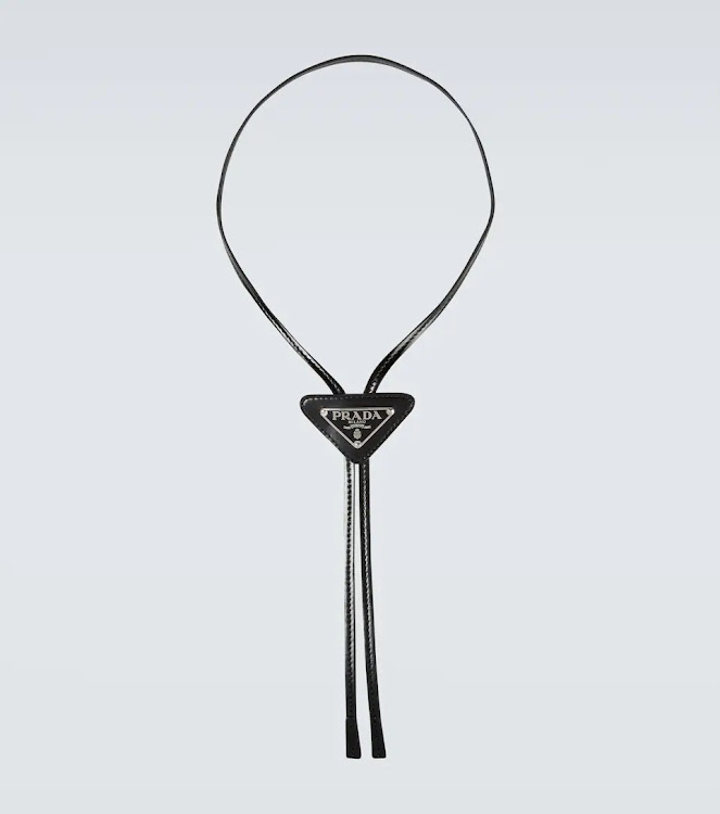 Prada triangle bolo tie.