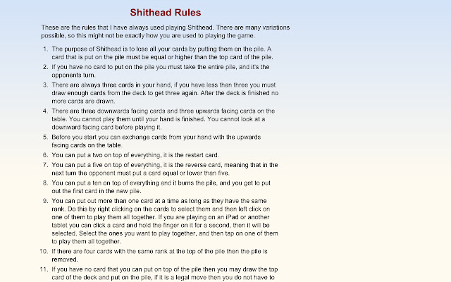 Shithead (card game) - Wikipedia