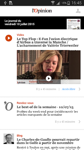 L'Opinion - Version mobile