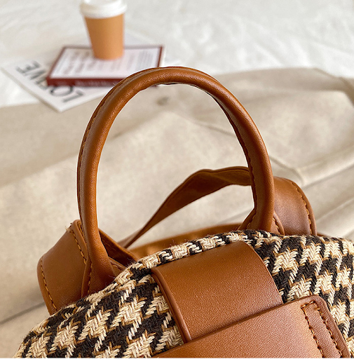 Title 6, Fashionable and versatile houndstooth backpack ...
