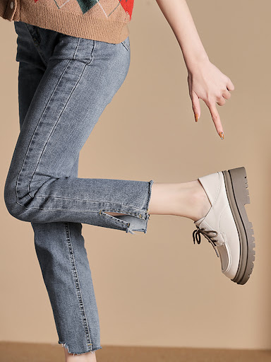 Title 2, Deep Cut Thick Heel Shoes For Women