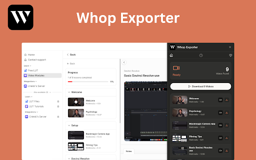 Whop Exporter - Whop Videos Downloader screenshot 2