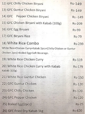 RP New GFC Biryani menu 