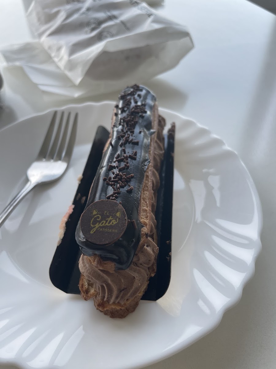 Chocolate eclair! Dairy free as well