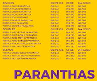 Purple Paranthas menu 1