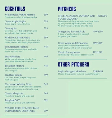 Mamagoto menu 