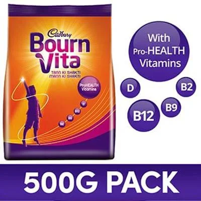 Bournvita Pro Health Chocolate Drink Pouch 500 Gm