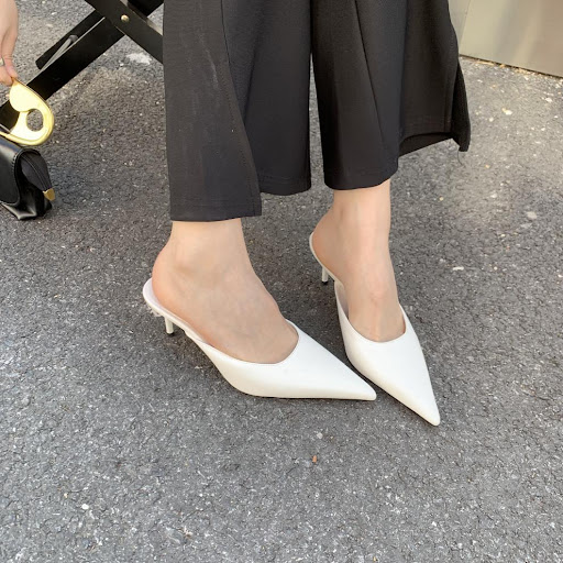 Title 25, Womens pointed stiletto heel slippers, Europea...