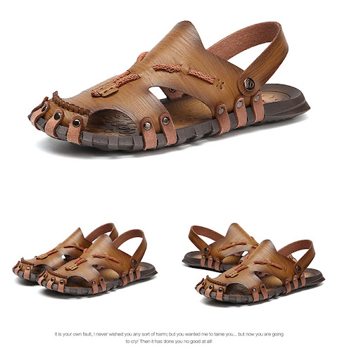 Title 3, Plus Size Mens Sandals Breathable Non-slip Bea...