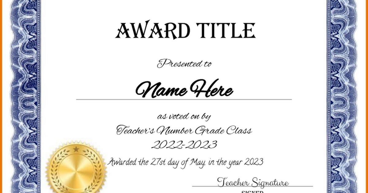 google-slides-award-template