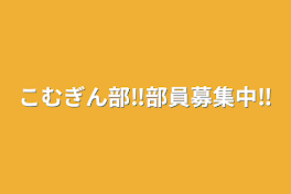 こむぎん部‼️部員募集中‼️