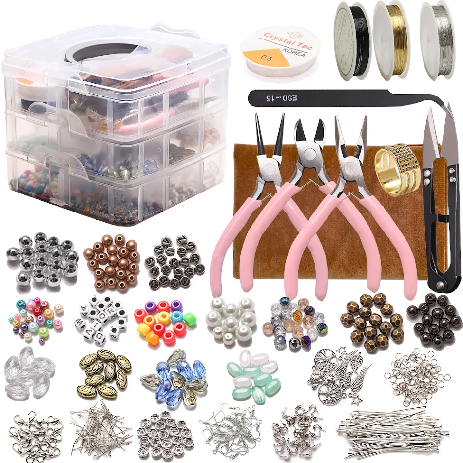 DIY Bijoux Perles Faits à la Main Accessoires Outils en Alliage. Créez vos propres bijoux uniques. Pour colliers, bracelets et autres créations.