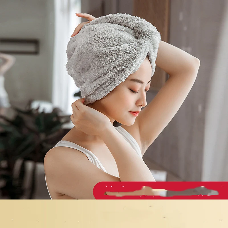 Bonnet de séchage cheveux japonais à l'acide hyaluronique pour femmes, serviette super absorbante, doux et efficace.