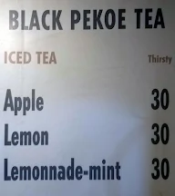 BlackPekoe Tea menu 1