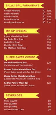 Balaji Restaurant & Sweets menu 1