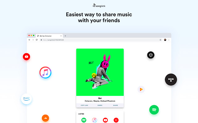Songlink chrome extension