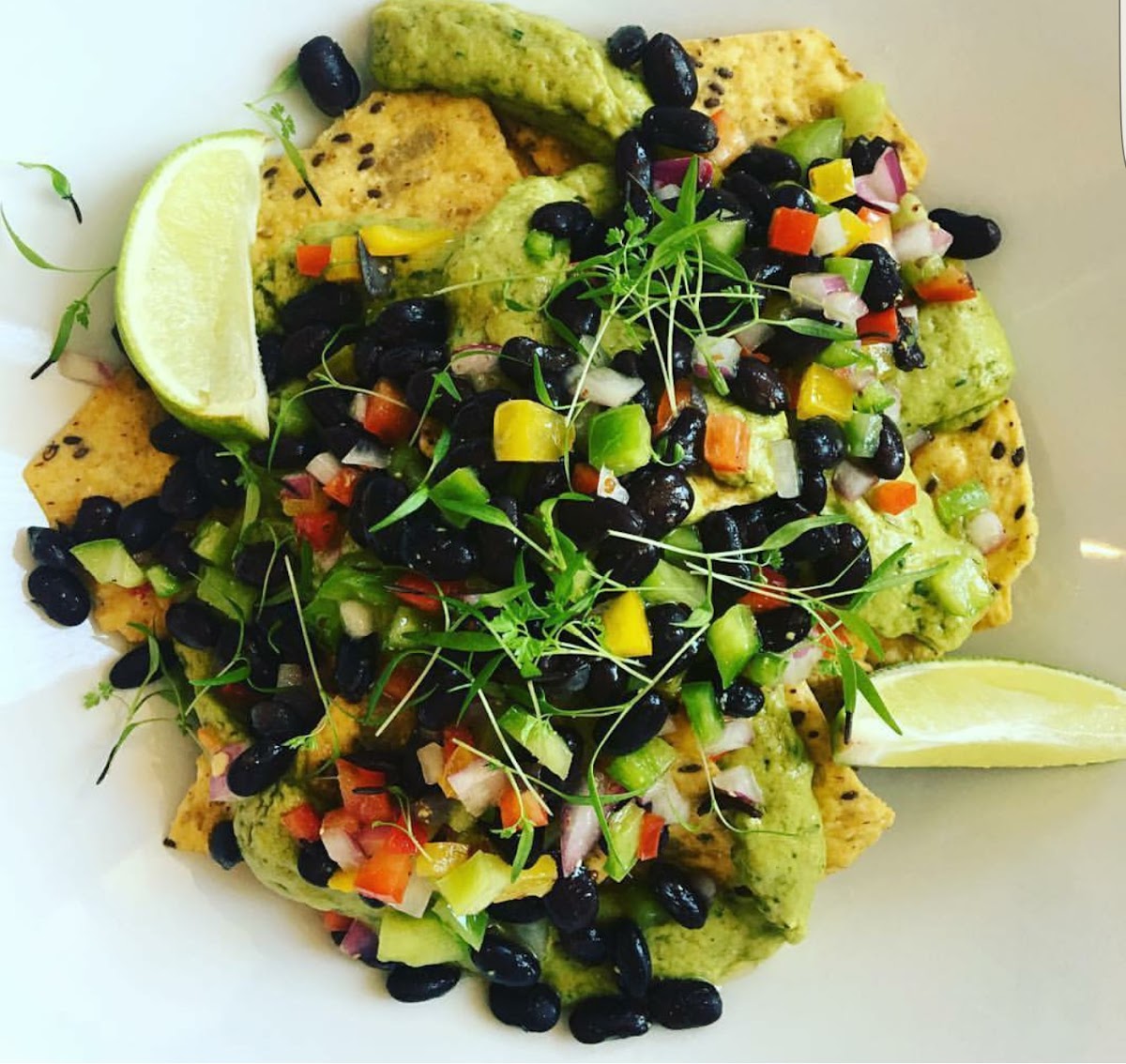 GF Vegan Nacho Platter at Lilikoi Organic Living