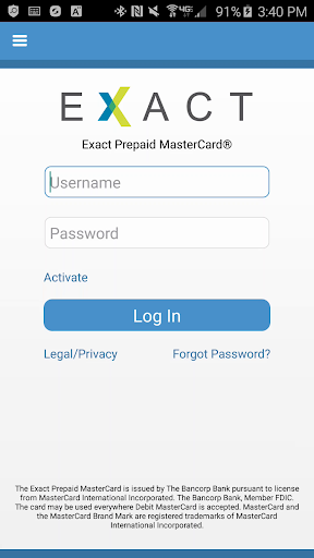 Exact Prepaid MasterCard®
