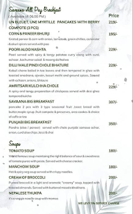Savaana Cafe & Kitchen menu 1