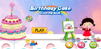 birthday cake coloring book Screenshot