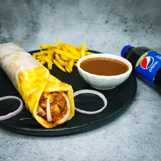 Aloo Fry Roll + French Fries + Pepsi