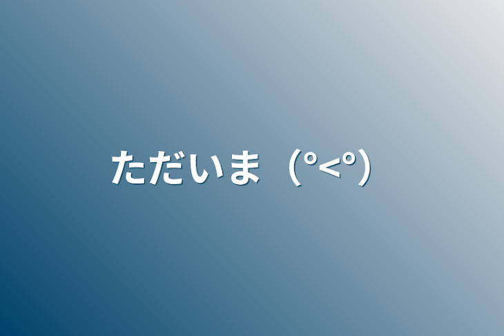 「ただいま（°<°）」のメインビジュアル