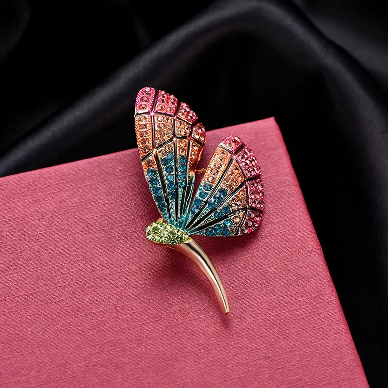 Trendy Clothing Retro Simple Color Butterfly Women's Brooch, a stylish accessory adding vintage charm to any outfit for 