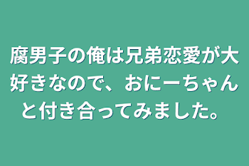 「腐男子の俺は兄弟恋愛が大好きなので、おにーちゃんと付き合ってみました。」のメインビジュアル