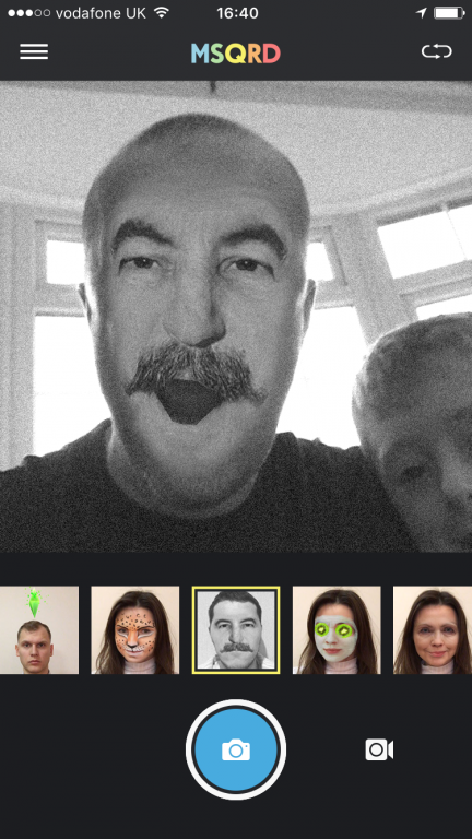 Android application Guide MSQRD Camera screenshort