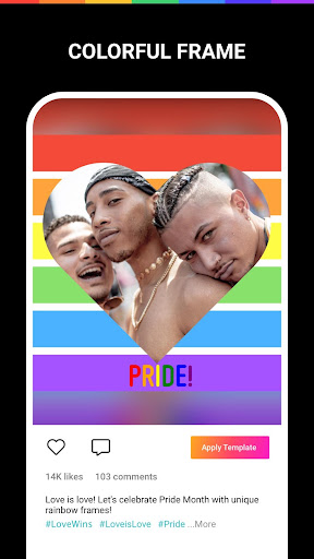 LGBT Pride Photo Maker- Rainbow Sticker Frame2020