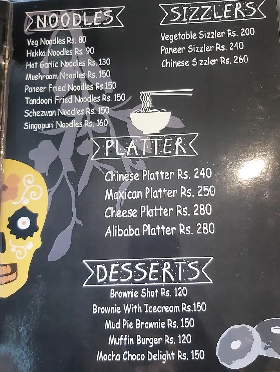 Thikana Cafe menu 