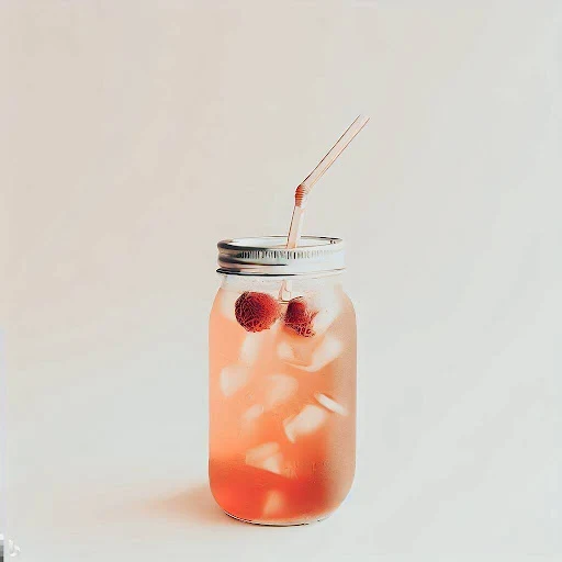 Raspberry Peach Iced Tea [450 Ml, 1 Mason Jar]