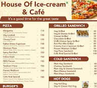HOUSE OF ICE CREAM AND CAFE menu 1