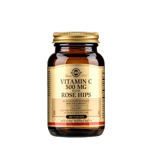 [HSD 10.26]Viên Uống Solgar Vitamin C 500 MG With Rose Hips - Chiết Xuất Cây Tầm Xuân Giúp Đẹp Da, Tăng Cường Đề Kháng (100 Viên)