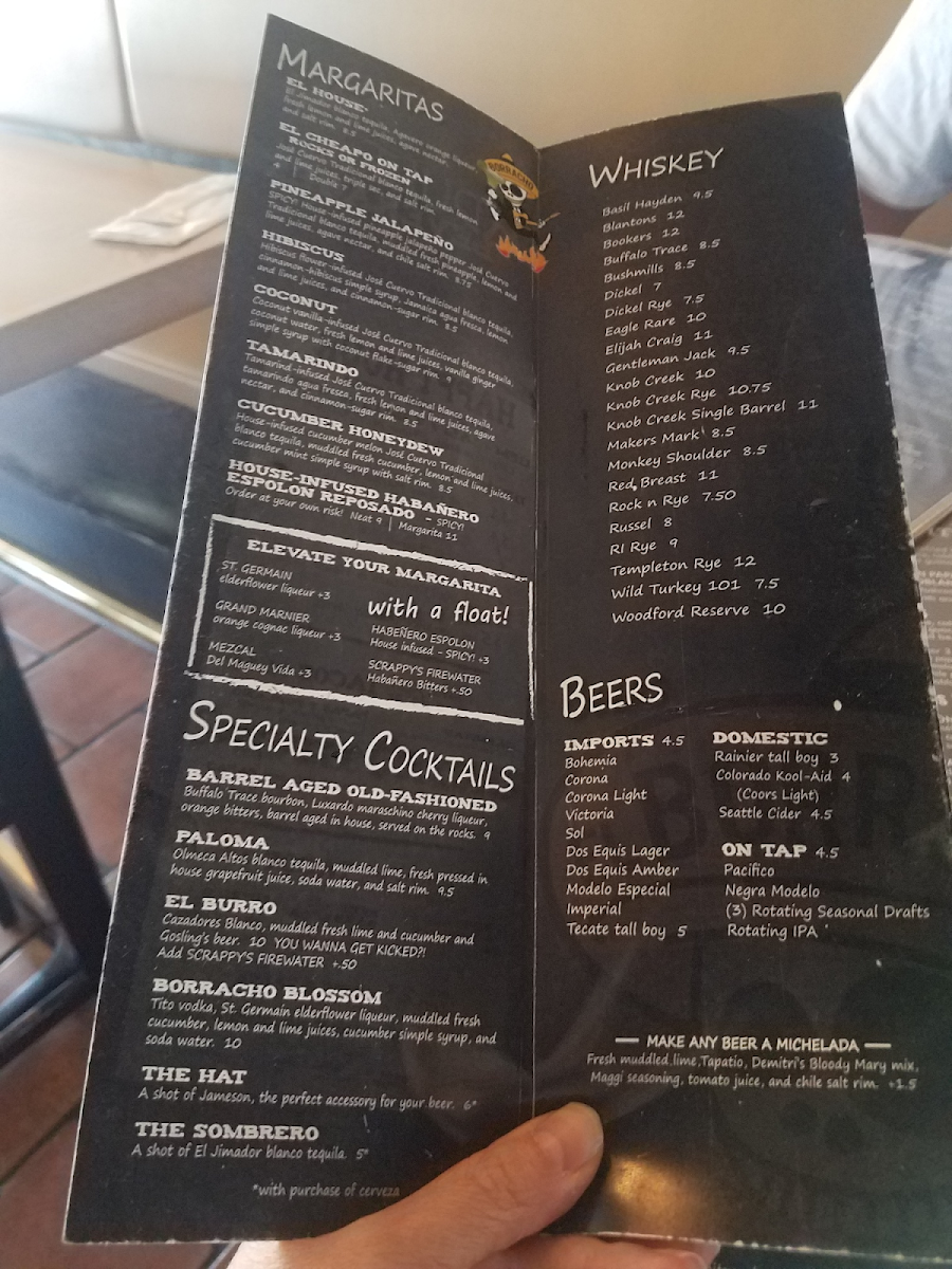 Menu in July 2018