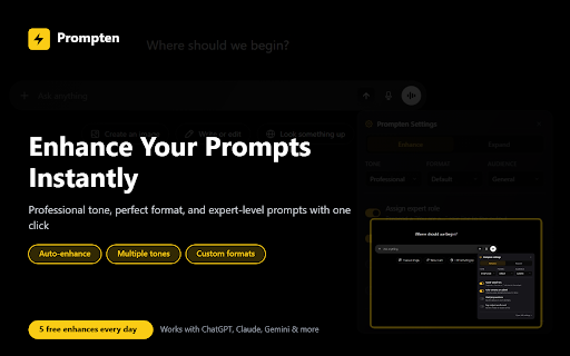 Prompten — AI Prompt Enhancer screenshot 1