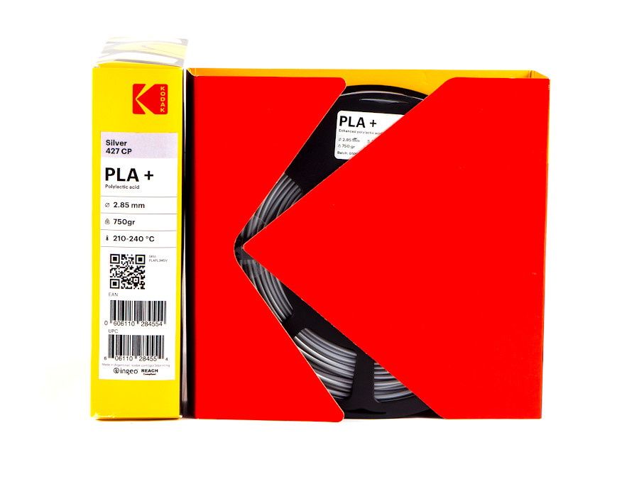Kodak Silver PLA+ Filament - 2.85mm (0.75kg)