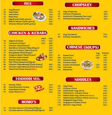 Juneja's Fast Food menu 