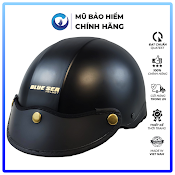 Mũ Bảo Hiểm 1/2 Nửa Đầu Blue Sea - Nhựa Abs Nguyên Sinh - Sơn Nhám - Bl12A104 - Freesize - Chính Hãng