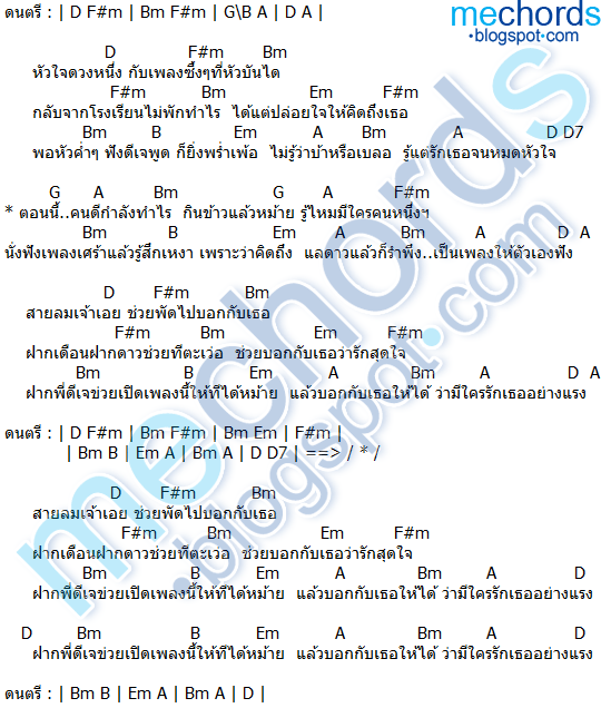 คอร์ดเพลง-แลดาว-หลง ลงลาย