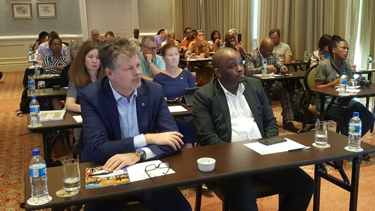 WORKING TOGETHER: Gothenburg mayor Axel Josefson, left, and Nelson Mandela Bay deputy mayor Thsonono Buyeye among participants at the workshop