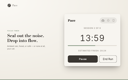Pace — A Pomodoro Timer for Building Your Working Pace screenshot 2