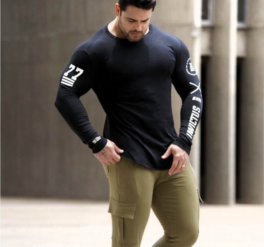 Fitness training long-sleeved bottoming shirt tops breathable elastic moisture wicking quick-drying tight-fitting quick-