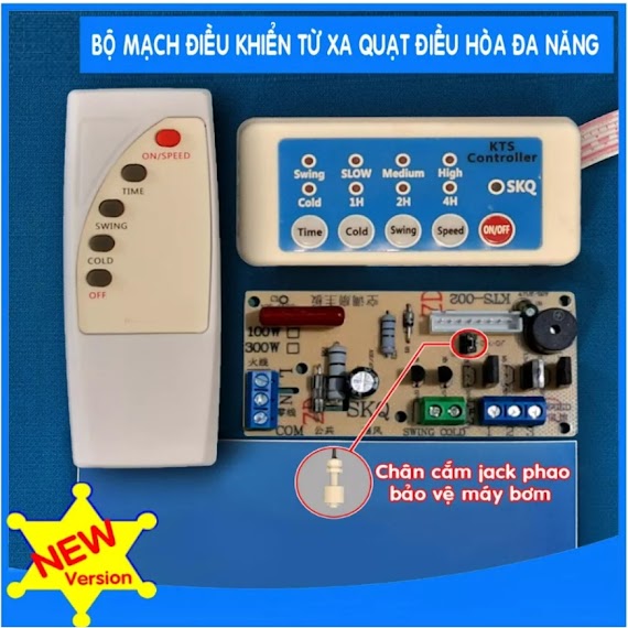 Bo Mạch Đa Năng Quạt Hơi Nước Chịu Tải Trên 200W Có Phím Bấm Bản Tiếng Anh