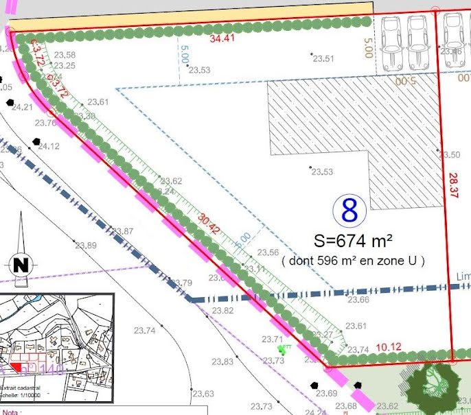 Vente terrain  674 m² à Saubion (40230), 272 000 €