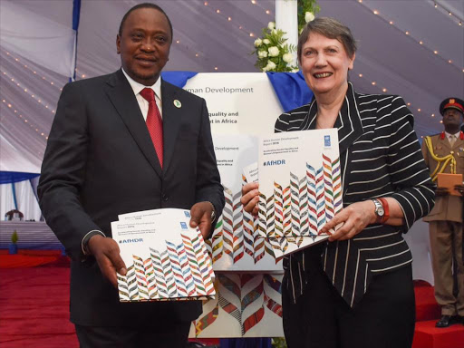 President Uhuru during UNDP's global launch of Africa Human Development Report 2016 #TICADVI. /PSCU