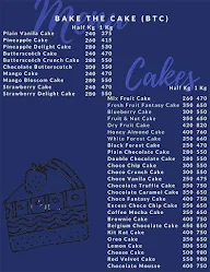 Cake Town menu 1