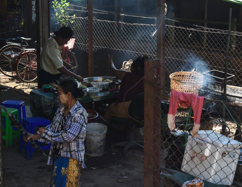 food being cooked burma