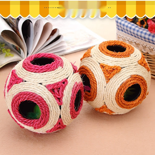 Title 3, Cat Supplies Kitty Toy Sisal Ball for scratchin...