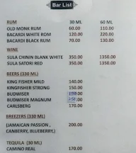 Hotel Bagga International menu 1